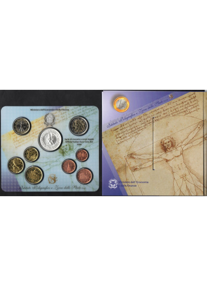 2006 - Divisionale I.P.Z.S. 9 valori Italia  Con Moneta Argento 5 € 60° Anniv. Nascita Repubblica Italiana